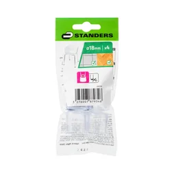 Embout envellopant plastique transparent diamètre 18 mm 4 pièces