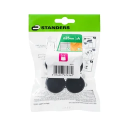 Embout envellopant plastique noir diamètre 25 mm 4 pièces