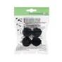 Embout envellopant plastique noir diamètre 25 mm 4 pièces