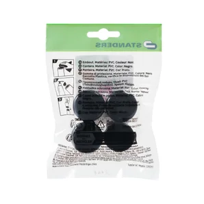 Embout envellopant plastique noir diamètre 25 mm 4 pièces