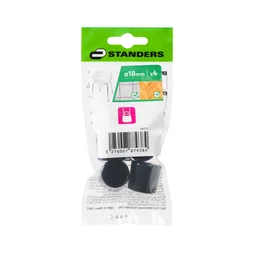 Embout envellopant plastique noir diamètre 18 mm 4 pièces