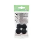 Embout rentrant plastique noir diamètre 24 mm 4 pièces