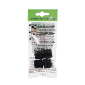 Embout envellopant plastique noir diamètre 16 mm 4 pièces