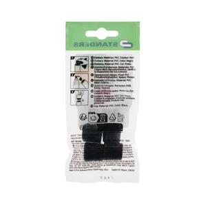 Embout envellopant plastique noir diamètre 14 mm 4 pièces