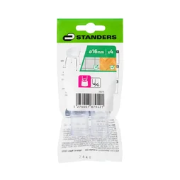 Embout envellopant plastique transparent diamètre 16 mm 4 pièces