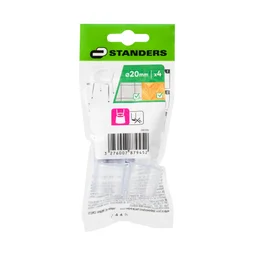 Embout envellopant plastique transparent diamètre 20 mm 4 pièces
