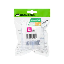 Embout envellopant plastique transparent diamètre 30 mm 4 pièces