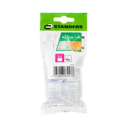 Embout envellopant plastique transparent diamètre 22 mm 4 pièces