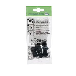 Embout envellopant plastique noir diamètre 10 mm 8 pièces