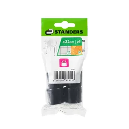 Embout envellopant plastique noir diamètre 22 mm 4 pièces