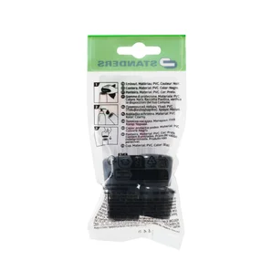 Embout envellopant plastique noir diamètre 20 mm 4 pièces