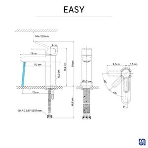 Mitigeur de lavabo chrome M, Easy, SENSEA