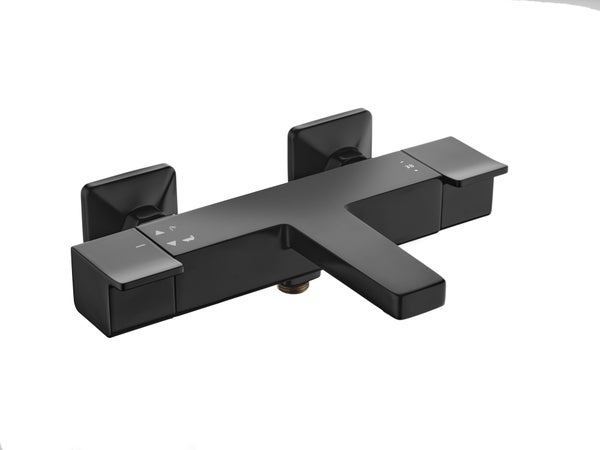 Mitigeur de bain thermostatique noir, Studio, SENSEA