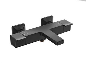 Mitigeur de bain thermostatique noir, Studio, SENSEA