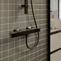 Mitigeur de douche thermostatique noir, Studio, SENSEA