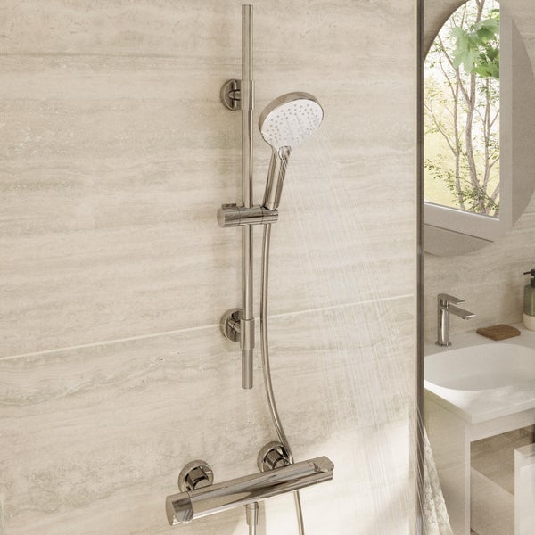 Mitigeur de douche thermostatique chrome, Icone, SENSEA