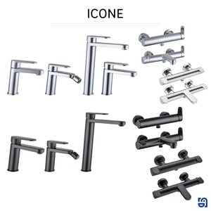 Mitigeur de douche thermostatique chrome, Icone, SENSEA