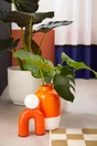 Lampe Pop u, orange, céramique, H.31 cm, G9