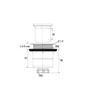 Bonde douche verticale sans capot