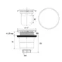 Bonde de douche pour receveur diam.90 sortie verticale D40