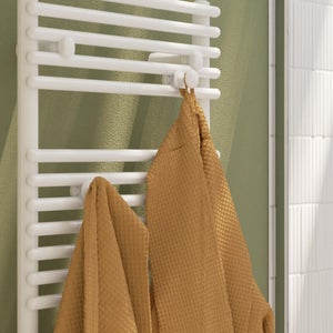 Crochet pour radiateur sèche-serviettes, blanc brut EQUATION