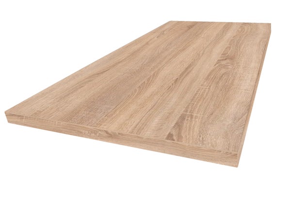 Plan de travail stratifié 1200X640X28MM chêne sonoma bords droits