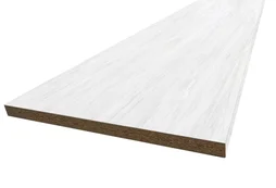 Plan de travail stratifié 1850X640X28MM marbre blanc bords droits