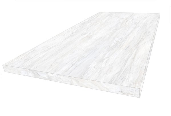 Plan de travail stratifié 1200X640X28MM marbre blanc bords droits