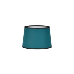 Abat-jour Faa H.14 cm, diam.20 cm tissu, paon/noir COREP