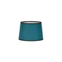 Abat-jour Faa H.14 cm, diam.20 cm tissu, paon/noir COREP