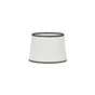 Abat-jour Faa H.14 cm, diam.20 cm tissu, blanc/noir COREP