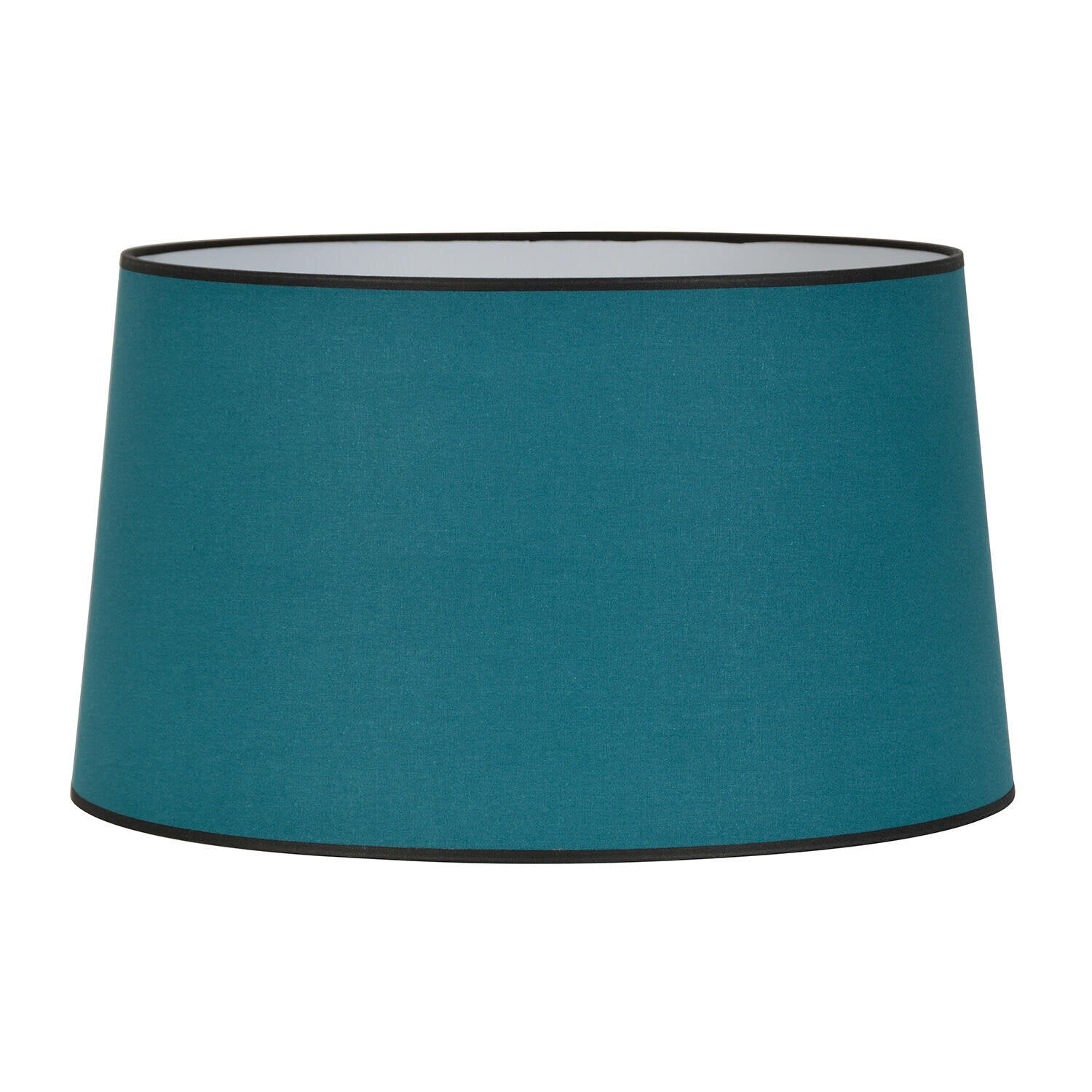 Abat-jour Faa H.26 cm, diam.45 cm tissu, paon/noir COREP