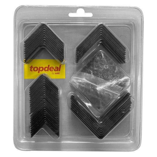 Lot de 50 équerres noires + 200 vis