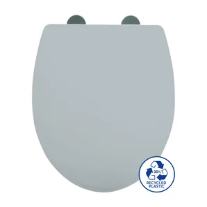 Abattant wc polypropylene easy frein de chute declip gris smoke sensea