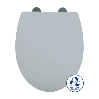 Abattant wc polypropylene easy frein de chute declip gris smoke sensea