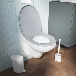 Abattant wc polypropylene easy frein de chute declip gris smoke sensea