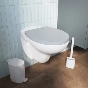 Abattant wc polypropylene easy frein de chute declip gris smoke sensea