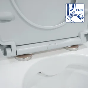 Abattant wc polypropylene easy frein de chute declip gris smoke sensea