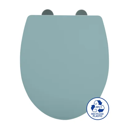 Abattant wc polypropylene easy frein de chute declip bleu aqua sensea