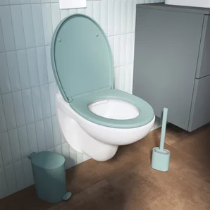 Abattant wc polypropylene easy frein de chute declip bleu aqua sensea