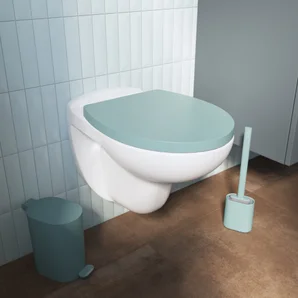 Abattant wc polypropylene easy frein de chute declip bleu aqua sensea