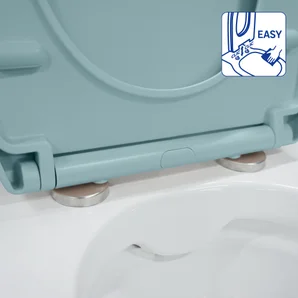 Abattant wc polypropylene easy frein de chute declip bleu aqua sensea