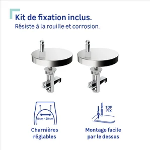Kit de fixation pour abattant WC Easy SENSEA