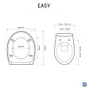Abattant frein de chute polypropylene blanc SENSEA Easy