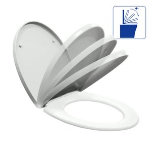 Abattant frein de chute polypropylene blanc SENSEA Easy