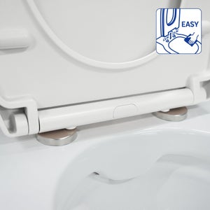 Abattant frein de chute polypropylene blanc SENSEA Easy
