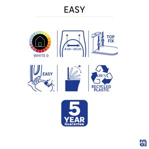 Abattant frein de chute polypropylene blanc SENSEA Easy