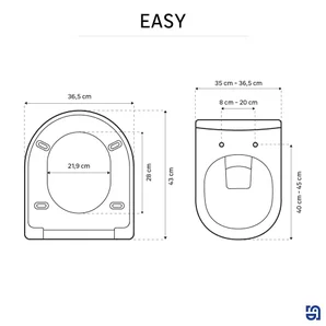 Abattant wc polypropylene easy frein de chute declip form d blc sensea