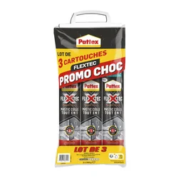 Colle joint int/ext polymere pattex flextec blanc cartouche 389gx3