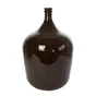 Vase Dame Jeanne verre, marron l.40 x H.56 cm